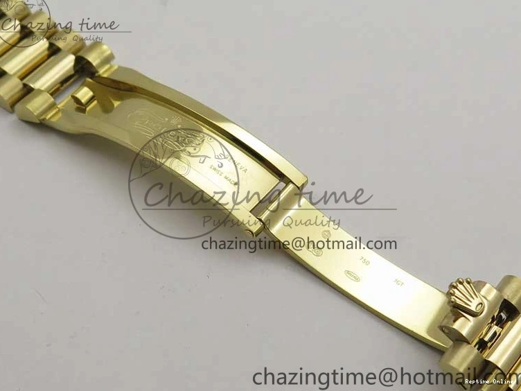 1218 Day-Date 40mm 228239 BP New Dial Version 904 YG Silver Stick Markers Dial on YG President Bracelet A Sophisticated 2807